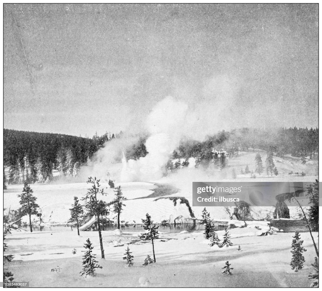 Antique travel photographs of Yellowstone: Winter