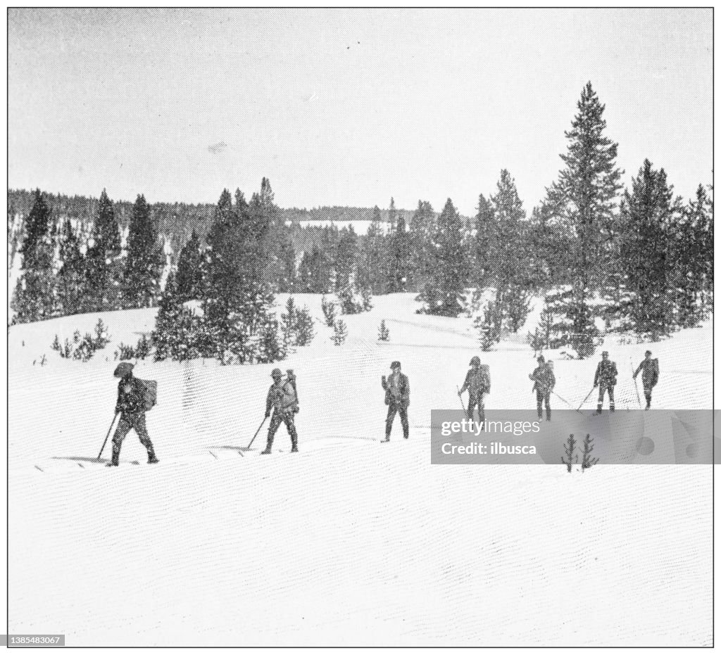 Antique travel photographs of Yellowstone: Winter