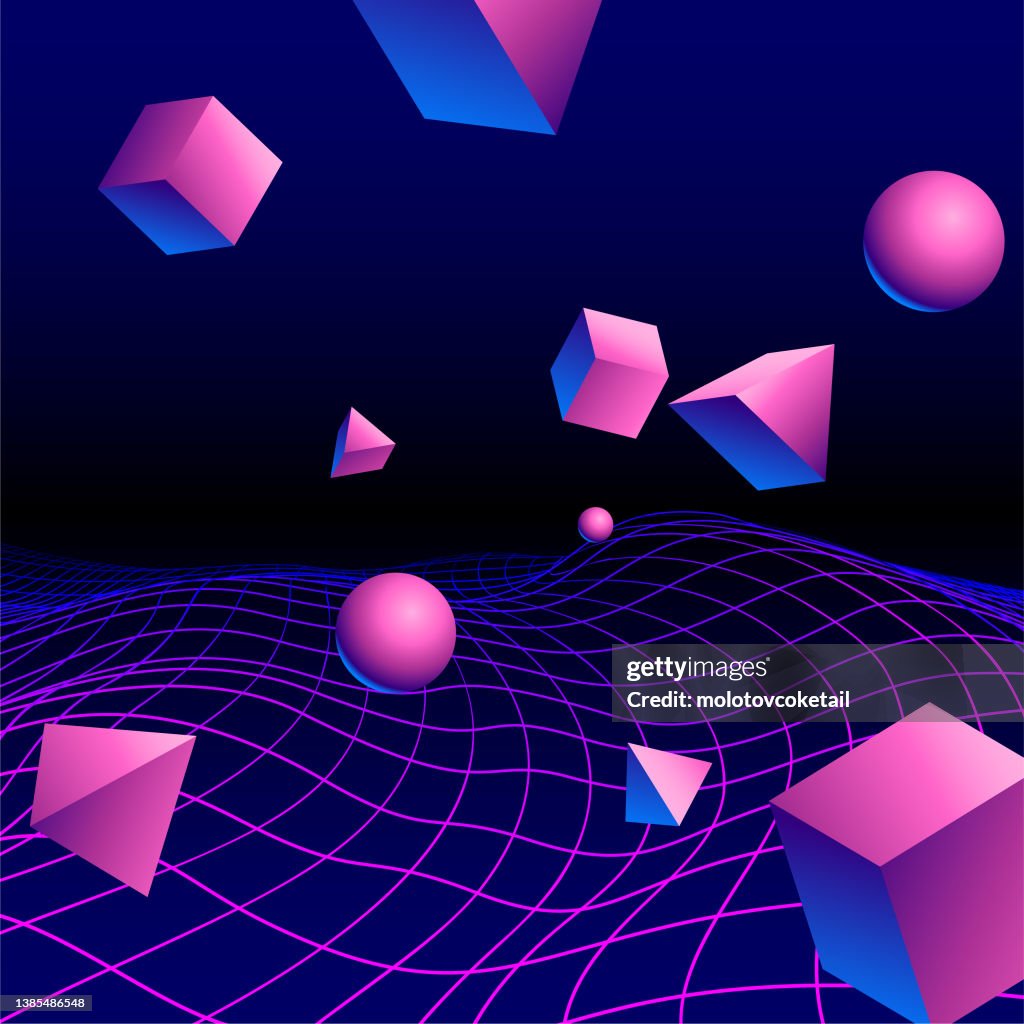 Retro Vector Graphics 3d 3d Retro Background High-Res Vector Graphic - Getty Images