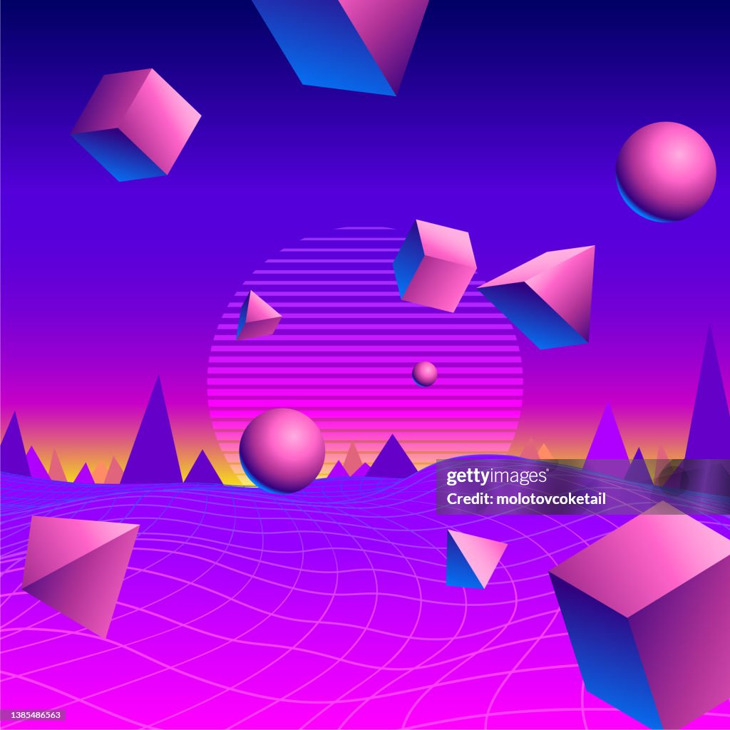 Retro Vector Graphics 3d 3d Retro Background High-Res Vector Graphic - Getty Images