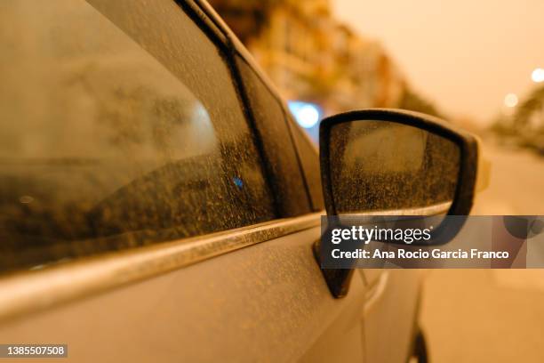 dirty car by dust storm - sahara stock pictures, royalty-free photos & images