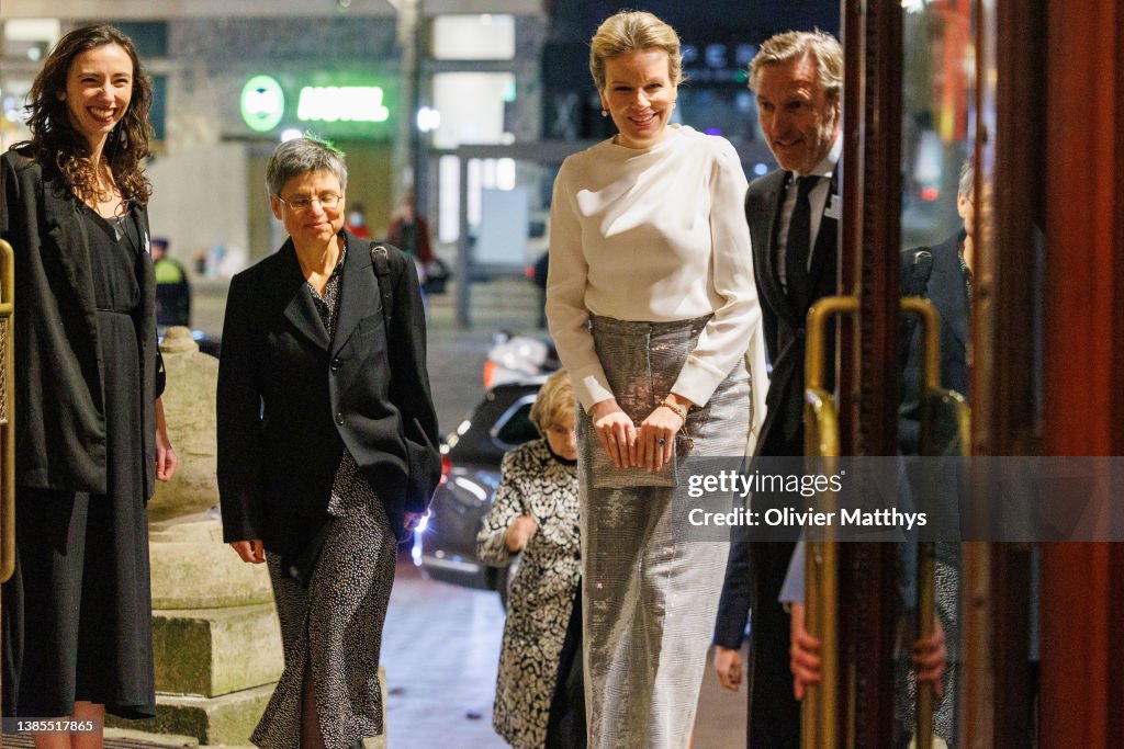 Queen Mathilde Of Belgium Attends The Dance Performance "C(H)OEURS"