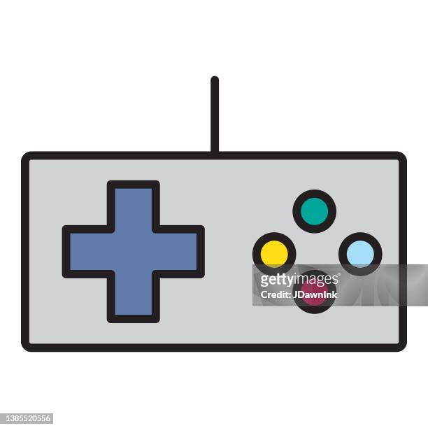 ilustrações, clipart, desenhos animados e ícones de e-sports e controlador de jogos linha fina ícone- traço editável - controle de video game