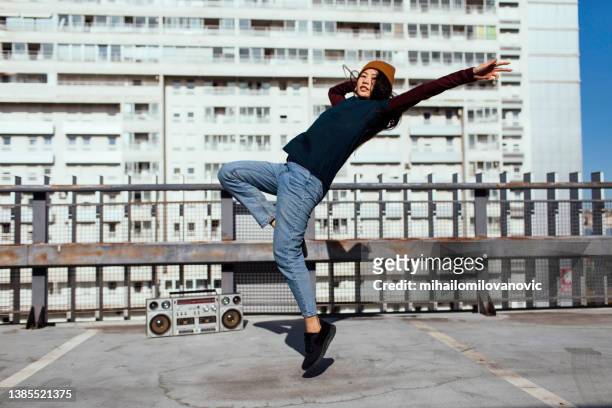 happy girl dancing - all hip hop models stock pictures, royalty-free photos & images
