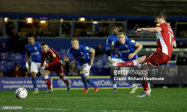 Paddy McNair of Middlesbrough has their penalty saved during the Sky Bet Championship match between Birmingham City and Middlesbrough at St Andrew's...