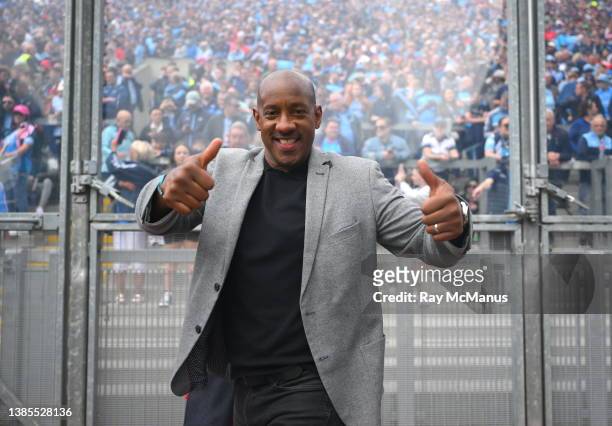 Dublin , Ireland - 2 July 2023; Dion Dublin, former footballer with Manchester United, Coventry City and Aston Villa, in attendance at the GAA...