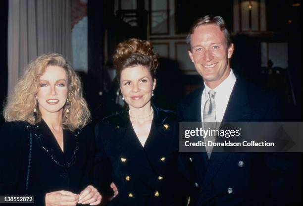 Actors Donna Mills, Annette Wolfe and her husband Ted Shackelford attend an event in 1993 in Los Angeles, California.