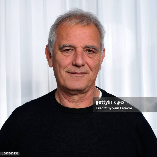 Film director Laurent Cantet poses during a photo session for the film "Arthur Rambo" as he attends the 37th Mons Film Festival on March 15, 2022 in...