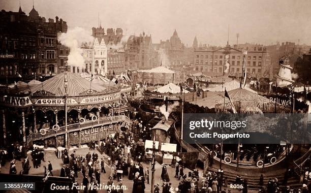 The Goose Fair at Nottingham, circa 1912.