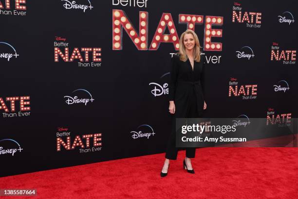 Lisa Kudrow attends the premiere of Disney's "Better Nate Than Ever" at El Capitan Theatre on March 15, 2022 in Los Angeles, California.