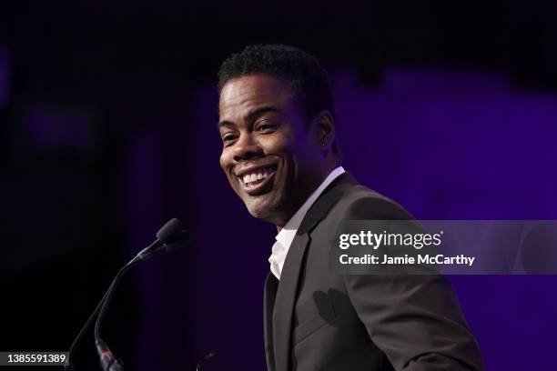 Chris Rock speaks onstage at the National Board of Review annual awards gala at Cipriani 42nd Street on March 15, 2022 in New York City.