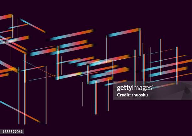 abstract neon space structure geometric pattern background - starry sky gradient stock illustrations