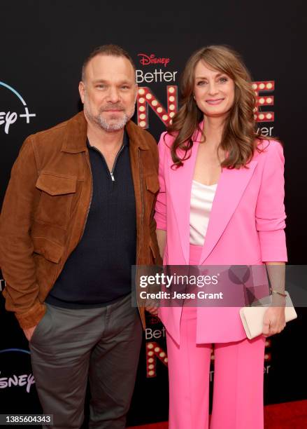 Norbert Leo Butz and Michelle Federer attend the Los Angeles Premiere of Disney's "Better Nate Than Ever" at El Capitan Theatre in [Hollywood],...