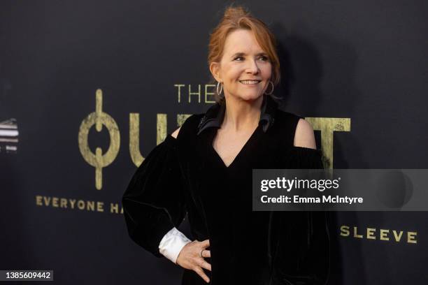 Lea Thompson attends the Los Angeles special screening of 'The Outfit' at Ace Hotel on March 15, 2022 in Los Angeles, California.