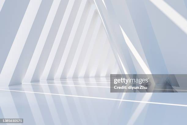 3d rendered empty tunnel with abstract design style - office background stock pictures, royalty-free photos & images