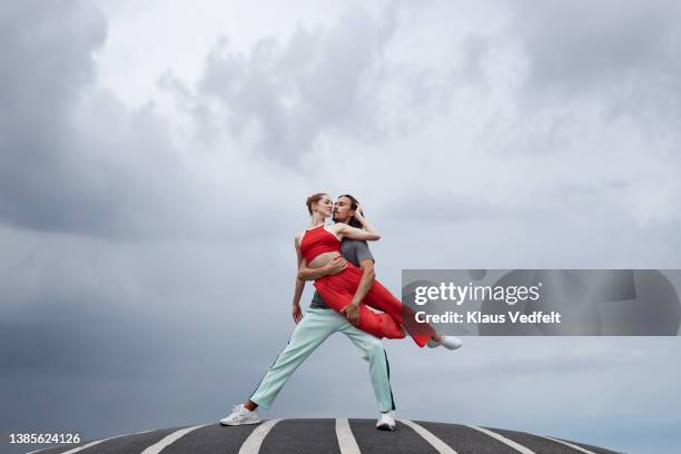 dancers practicing dance on road - dance practice stock pictures, royalty-free photos & images