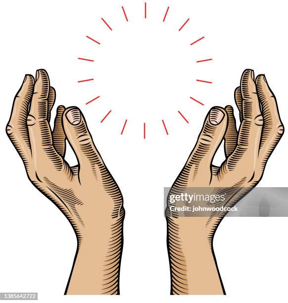 receiving hands - hand reaching stock illustrations