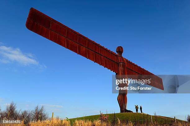 General view of the Angel of the North on February 3, 2012 in Gateshead, Newcastle upon Tyne, England.