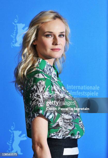 Actress Diane Kruger attends the "Les Adieux De La Reine" Photocall during day one of the 62nd Berlin International Film Festival at the Grand Hyatt...