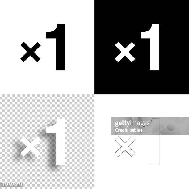 x1, one time. icon for design. blank, white and black backgrounds - line icon - times square ball stock illustrations