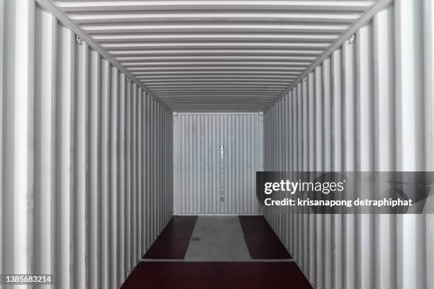 containers box from cargo freight ship for import export,engineer worker checking quantity of product in containers - refrigeration transport stock pictures, royalty-free photos & images