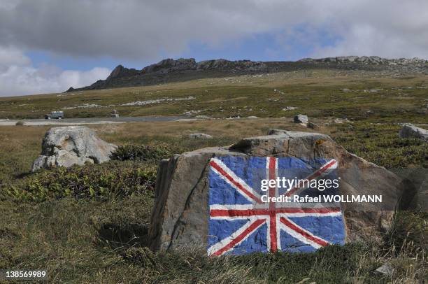 On the way to Darwin on January 24, 2012 in Port Stanley, Falklands Islands.