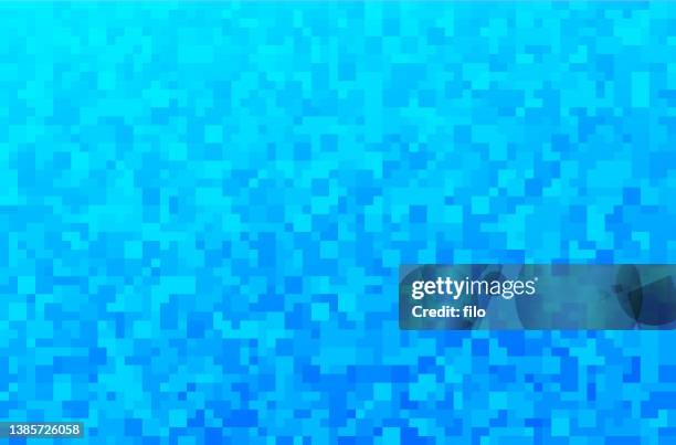 stockillustraties, clipart, cartoons en iconen met water pixel summer ocean background - zwembadrand