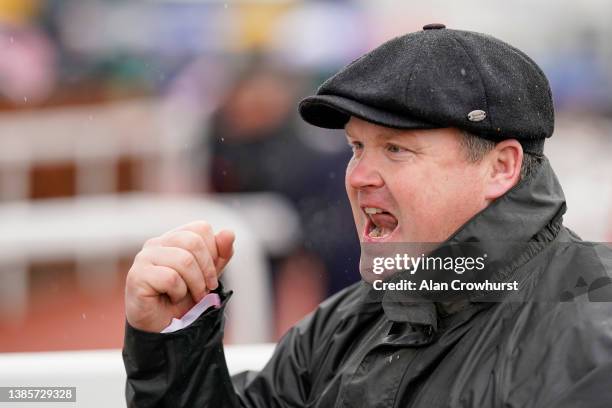 Delighted Gordon Elliott after training Commander Of Fleet to win The Coral Cup Handicap Hurdle on day two of The Festival at Cheltenham Racecourse...
