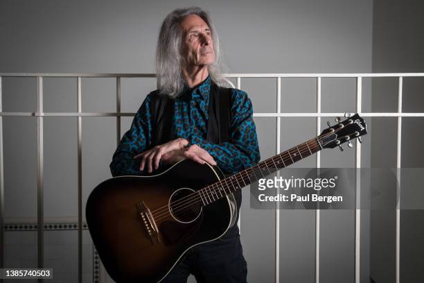 Portrait of American guitarist, composer and writer Lenny Kaye, The Hague, Netherlands, 18th November 2021. Kaye is best known as guitarist of Patti...