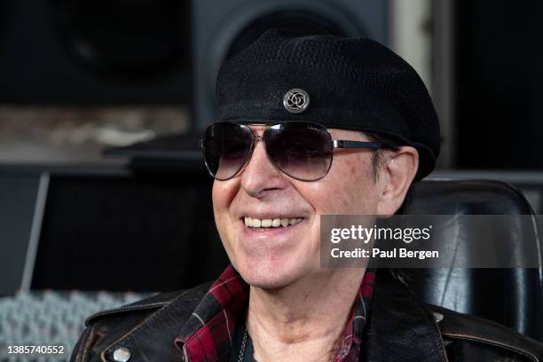 Portrait of Klaus Meine, leadsinger of German rock band Scorpions, Hanover, Germany 10th December 2021.