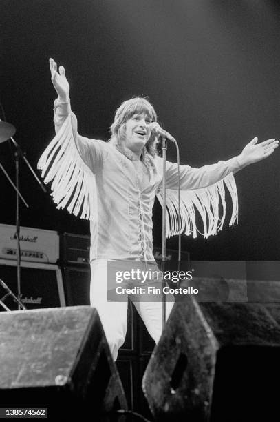 20th OCTOBER: Ozzy Osbourne performs live on stage at the Gaumont Theatre in Southampton, England on 20th October 1980.