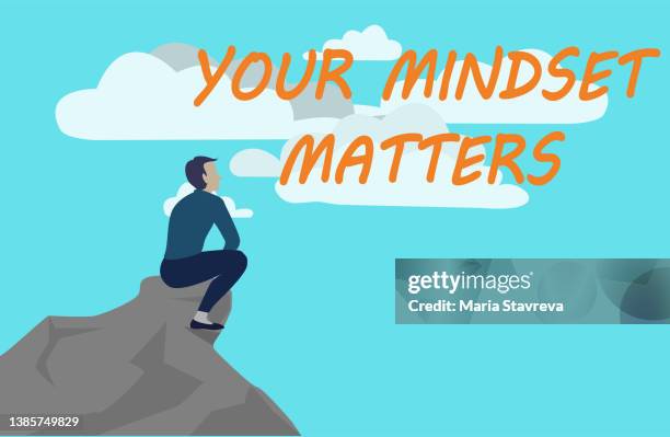 your mindset matters - health motivational quotes stock illustrations