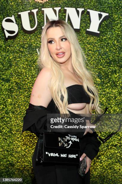 Tana Mongeau attends The Sunny Vodka Launch Party at Terminal 27 on March 15, 2022 in Los Angeles, California.