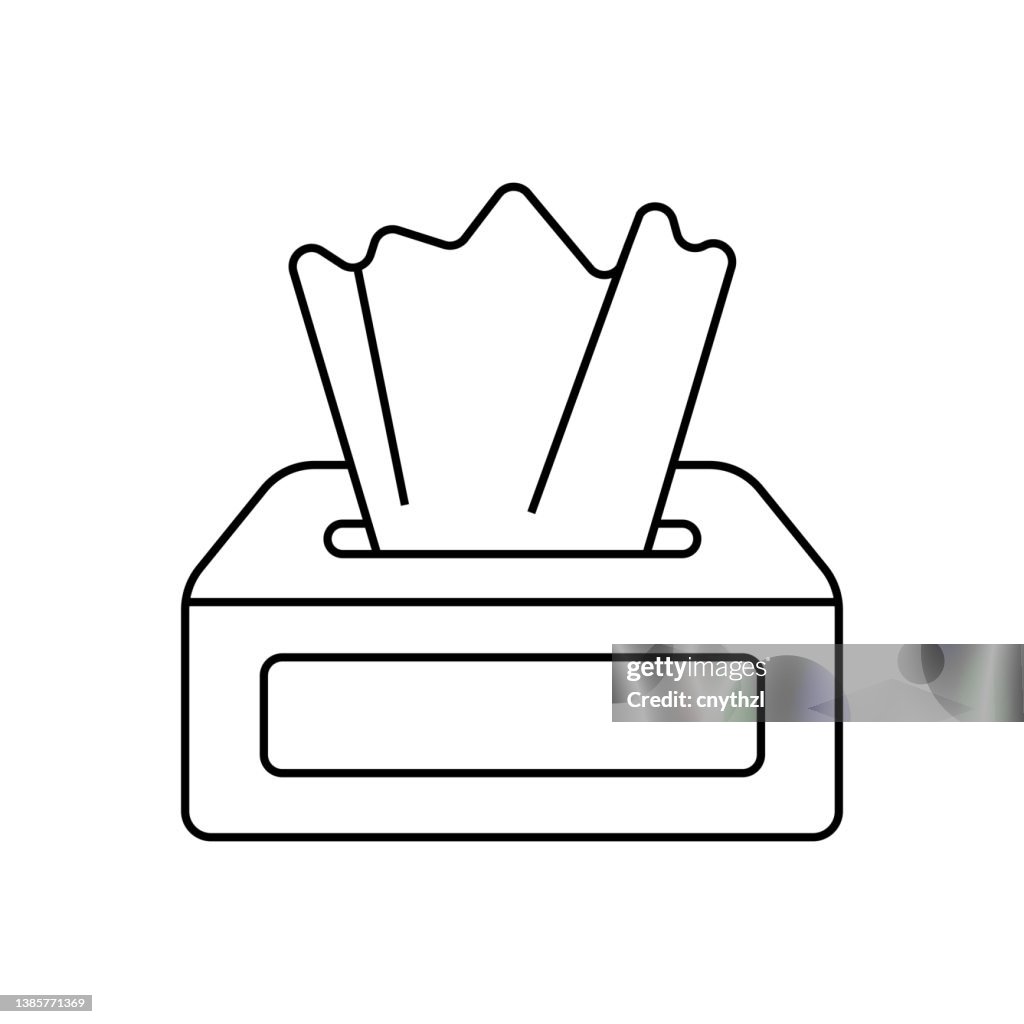 Wet Wipe Vector Line Icon, Simple Thin Line Icon