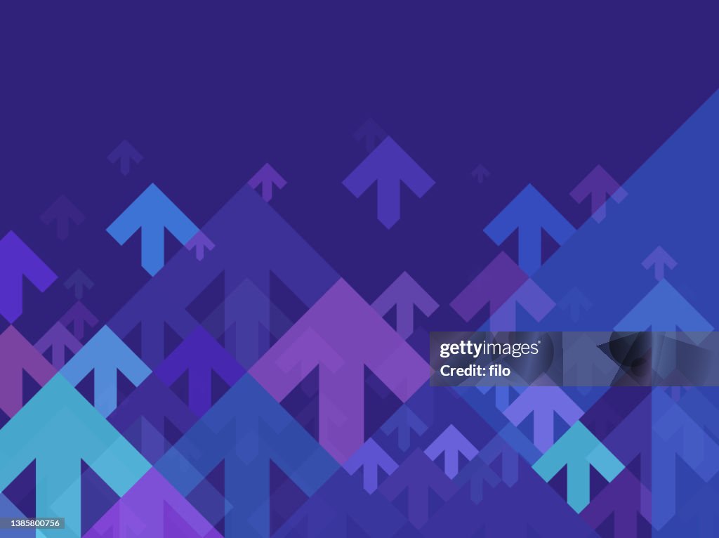 Fundo de movimento ascendente do resumo da seta