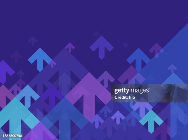 bildbanksillustrationer, clip art samt tecknat material och ikoner med arrow abstract upward motion background - purpur