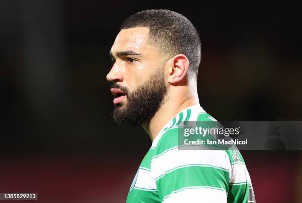 Cameron Carter-Vickers of Celtic looks on during the Scottish Cup Sixth Round match between Dundee United FC and Celtic FC at Tannadice Park on March...