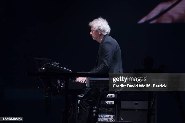 Tony Banks from Genesis performs at U Arena on March 17, 2022 in Nanterre, France.