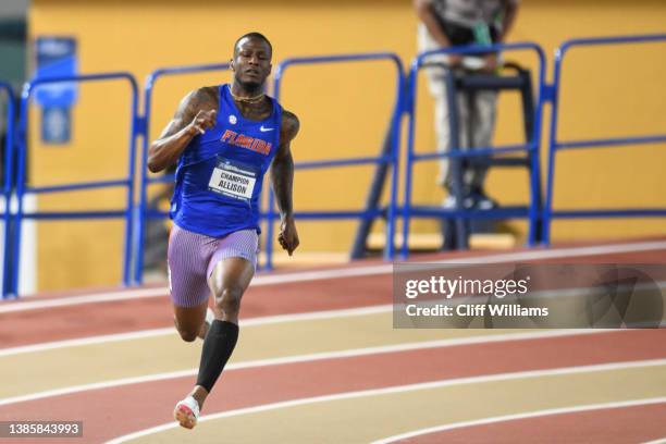 Champion Allison of the Florida Gators competes in the mens 400 meter finals during the Division I Men's and Women's Indoor Track & Field...