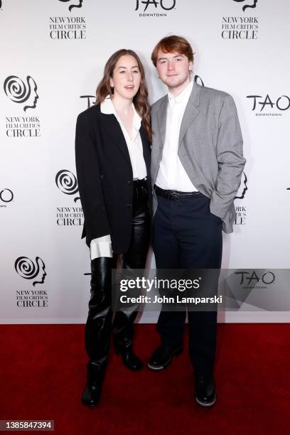 Alana Haim and Cooper Hoffman attend the 2022 New York Film Critics Circle Awards at TAO Downtown on March 16, 2022 in New York City.