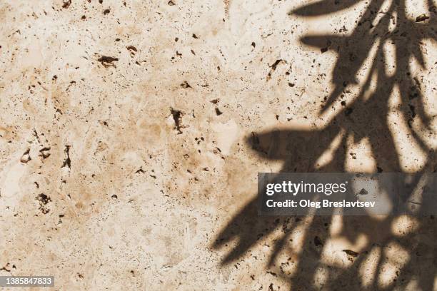 shabby decorative stone table background with copy space - beige stone stock pictures, royalty-free photos & images