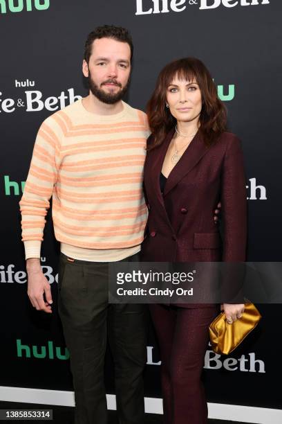 Patrick Brown and Laura Benanti attend Hulu's "Life & Beth" New York Premiere at SVA Theater on March 16, 2022 in New York City.