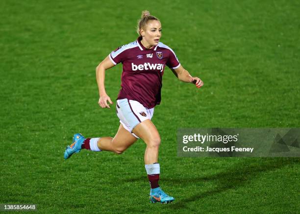 Adriana Leon of West Ham United runs off the ball during the Barclays FA Women's Super League match between West Ham United Women and Manchester...