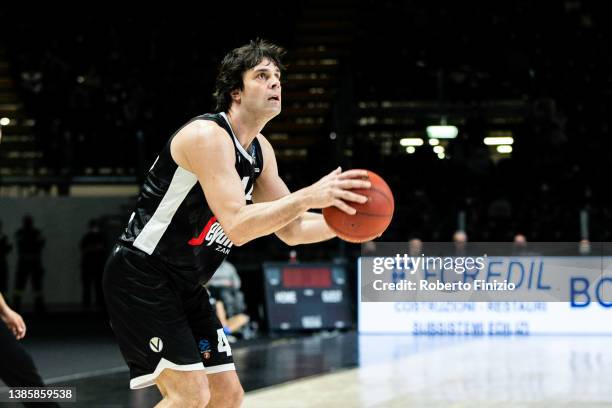 Milos Teodosic of Virtus Segafredo Bologna in action during the 7days EuroCup Regular Season Round 15 match between Virtus Segafredo Bologna and...