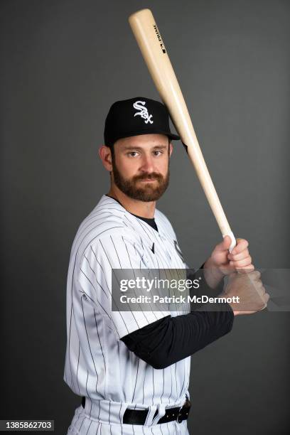 Nick Ciuffo of the Chicago White Sox poses for a portrait during the Chicago White Sox photo day at Camelback Ranch on March 16, 2022 in Glendale,...