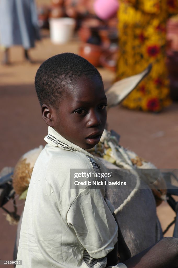 Malian boy at Segou market, Mali