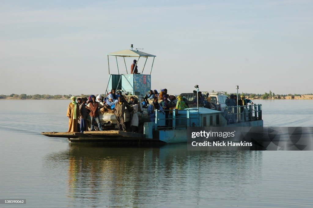 Timbuktu ferry on Niger river, Mali