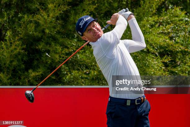 Andrew Dodt of Australia plays his tee shot on the 7th hole during the Round 1 of the 2022 NSW Open at Concord Golf Club on March 17, 2022 in Sydney,...