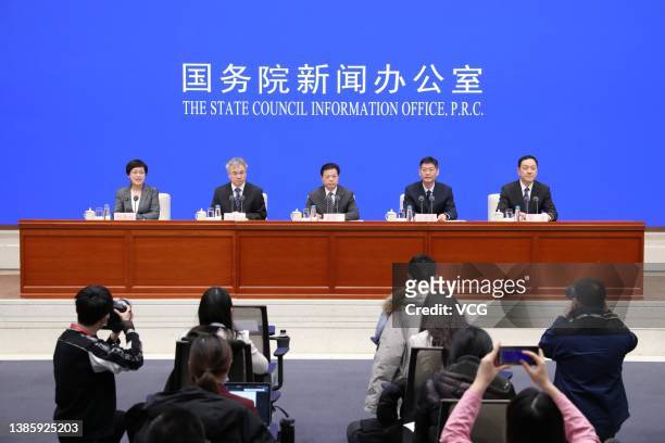 Sheng Ronghua , vice-minister of the Cyberspace Administration of China, speaks during a State Council Information Office press conference on the...