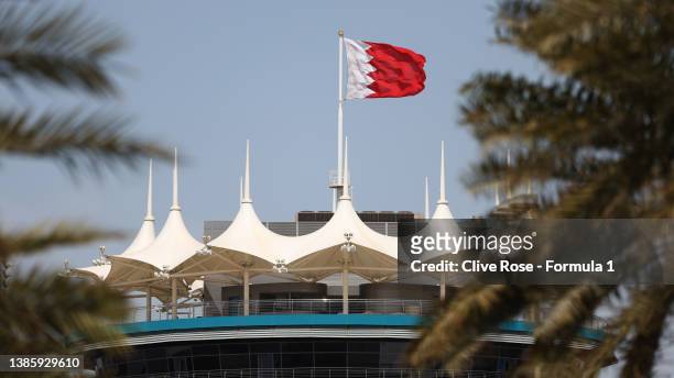 General view of the Bahrain International Circuit Tower during previews ahead of the F1 Grand Prix of Bahrain at Bahrain International Circuit on...